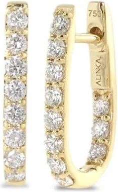 Alinka Orecchini a cerchio in oro 18 carati con diamanti