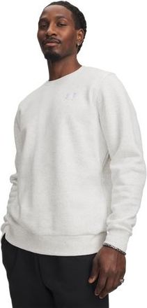 Under Armour Mens Essential Fleece Crew - White/White Size 3XL