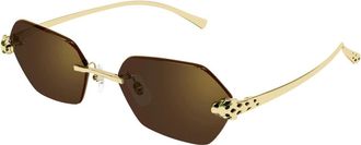 Cartier Sunglasses, unisex, Brown, Size: 55 MM Ct0636S Sunglasses