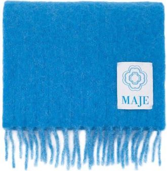 Maje Alpaca blend scarf in Blue at Nordstrom
