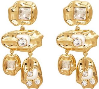 Petit Moments Shore Crystal Drop Earrings in Gold at Nordstrom