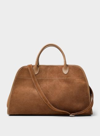 Le 31 Mens Espresso suede travel bag Exclusive collection from Italy