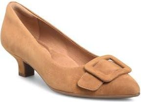 S&ouml;fft Sadie Pointed Toe Kitten Heel Pump in Brandy at Nordstrom Rack, Size 8