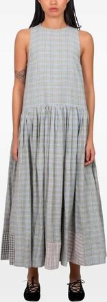 Story mfg. Abito lungo Echo a quadri - Blu