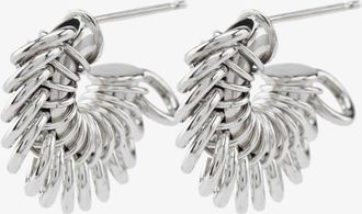 Bottega Veneta Sterling Silver Twist Hoop Earrings - Womens - Sterling Silver