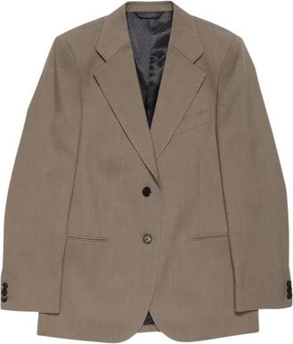 Acne Studios Enkelrijig colbert - Dames - Blazers - Beige - 2XS - Wol - Jassen