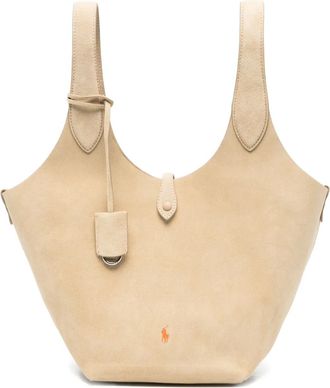 Polo Ralph Lauren Borsa tote in pelle - Toni neutri