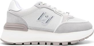 Liu Jo White Amazing 25 Metallic Detail Lace-Up Leather Sneakers