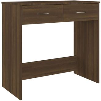 vidaXL Desk Brown Oak 80x40x75 cm Engineered Wood vidaXL