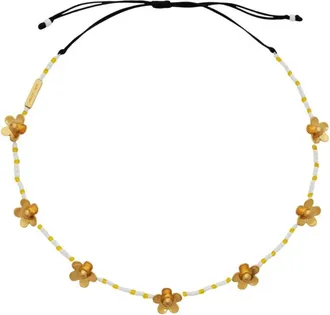 Marc Jacobs Golden Daisy Beaded Necklace