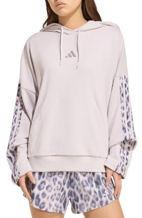 adidas Printed 3-Stripe Hoodie in Ice Purple/Multicolor at Nordstrom Rack, Size Large