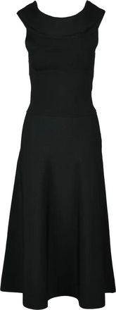 Fabiana Filippi Long Flared Dress - Black