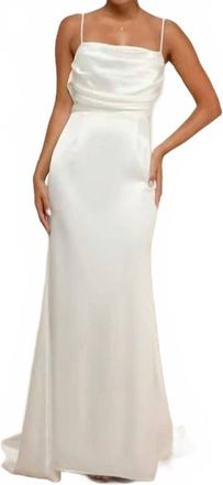 Lulus Lovely Endearment Satin Sleeveless Backless Maxi Dress In White