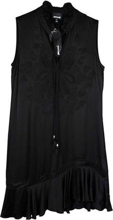 Just Cavalli Black Embroidered Mini Dress Size XS