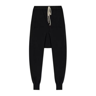 Rick Owens Sweatpants, male, Black, Size: XL Sweatpants with cuffs