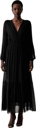 Vicolo Maxi jurk met wijde rok - Dames - Maxi kleedjes - Zwart - S - Kleedjes