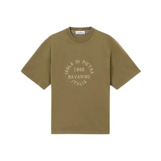 Stone Island Isola di Pietra T-Shirt - Heren - T-shirts - Groen - M - Tops
