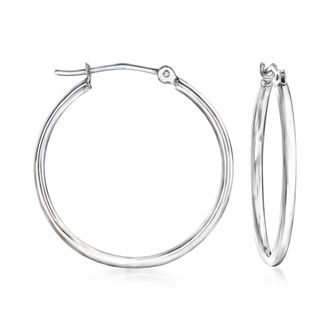 Ross-Simons 1.5mm 14kt White Gold Hoop Earrings