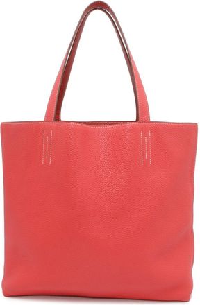 Hermès Rose Jaipur Sanguine Taurillon Clemence Leather Tote Bag (Pre-Owned)