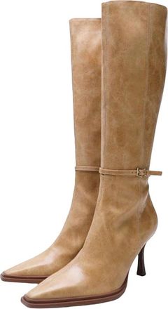 Generic Womens Stiletto High Boots With Belt Buckle Vintage Style Party Long Boots