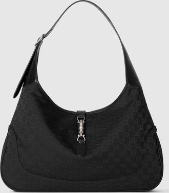 Gucci Jackie 1961 Large Crossbody Bag, Black, GG Canvas