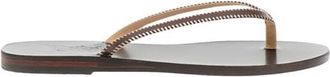 Ancient Greek Sandals Saionara Stitch - Dames - Slippers - Bruin - 36 EU - Leer - Schoenen