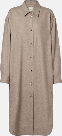 Khaite Gloria wool and cashmere shirt dress
