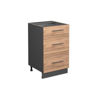 Vicco Mueble Bajo De Cocina Fame-line, Roble Dorado, 50 Cm Sin Encimera