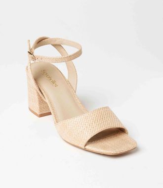 Seychelles Womens Simple Pleasures Raffia Heel Sandals In Blush