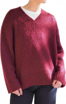 Pistola Denim Talia V-Neck Sweater In Claret