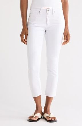 AG - Adriano Goldschmied Prima Low Rise Crop Cigarette Jeans in Pearl White at Nordstrom Rack, Size 28