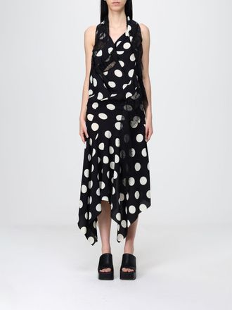 Junya Watanabe Polka Dot Cr&ecirc;pe Asymmetric Dress