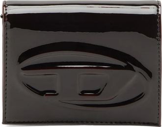 Diesel Portafoglio bi-fold con logo goffrato - Rosso