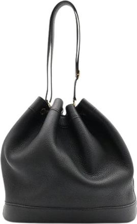 Herm&egrave;s Pre-owned Vintage Bucket Bag - Dames - Vintage Tas - Zwart - ONE Size - Leer - Vintage