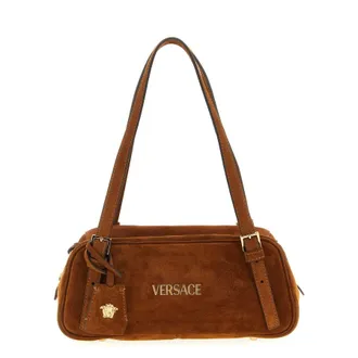 Versace Suede Shoulder Bag