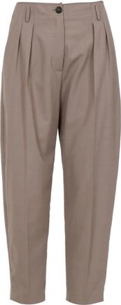 Erika Cavallini Semi Couture Dames, Broeken, Grijs, Maat: M Wol