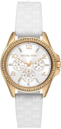 Michael Kors Mini Pilot Chronograph Quartz Crystal White Dial Ladies Watch MK7372