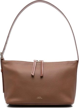 A.P.C. Borsa a spalla in pelle - Marrone