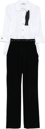 Elisabetta Franchi Lightweight Crepe And Poplin Jumpsuit Clothing