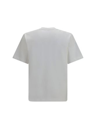 Ferragamo Logo-Embroidered Cotton T-Shirt - White
