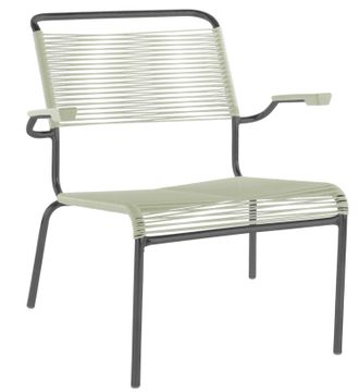 Schubiger M&ouml;bel Spaghetti-Lounger S&auml;ntis mit Armlehnen