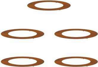 vidaXL Vidaxl - Anillos Planos Para &Aacute;rboles 5 Pcs Marr&oacute;n &Oslash;30 / 60 Cm