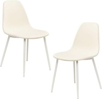 Regalos Miguel Packs Sillas Comedor - Pack 2 Sillas White Teok Tela - Blanco