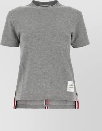 Thom Browne piquet crew-neck t-shirt with back slits