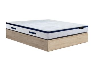 Vente-Unique Conjunto somier con arc&oacute;n, caj&oacute;n y colch&oacute;n de muelles ensacados de 140 x 190 cm - MARQUIS de PALACIO