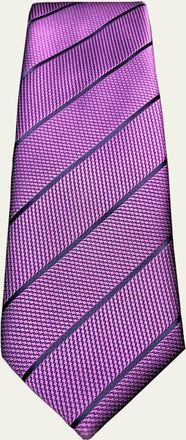 Charvet Wide Textured Stripe Tie