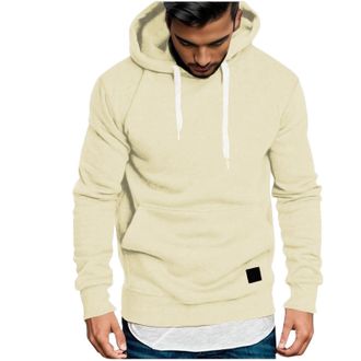 Generic Hoodie for Men UK Clearance Thickened Thermal Sweatshirt Warm Sweatshirt Long Sleeve Pullover Hoodie Casual Hoody Drawstring Jumper Workout Gym Sports