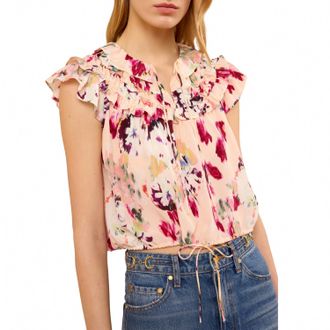 Ulla Johnson Eleonore Silk Top In Summer Garden