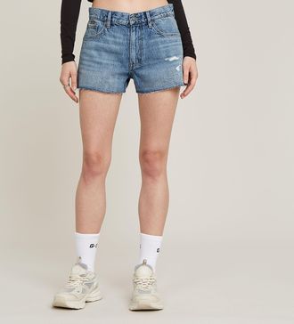 G-Star Womens G-Star RAW True Denim Shorts Raw Edge - Navy - Size 31 (Waist)