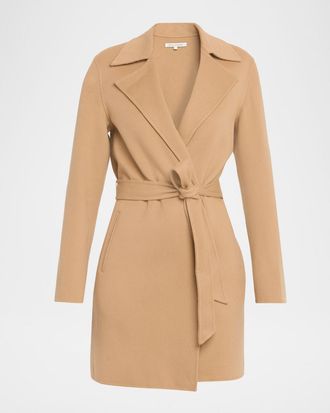 Sofiacashmere Cashmere-Blend Wrap Coat
